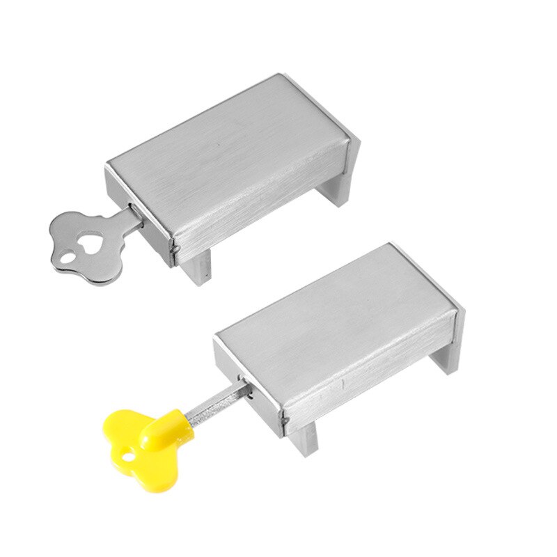 Stainless Steel Window Lock Punch-Free Door and Window Lock Sliding Door Lock Children Protective Safety Lock Gadgets Anti-Theft