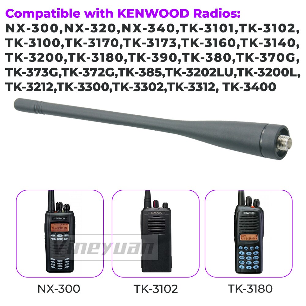 Kenwood KRA27 UHF Antenne für Kenwood TK372 TK3160 TK3170 TK3173 TK3180 TK3300 TK5310 TK3206 TK3207 Helical Antenne 400-470 MHz