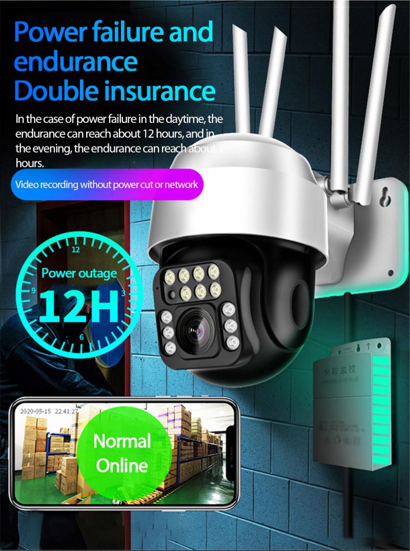 Caméra de surveillance extérieure PTZ IP Wifi hd 5MP/1080P, dispositif de sécurité sans fil, avec ia, détection humaine et Audio, Zoom numérique x4, P2P RTSP