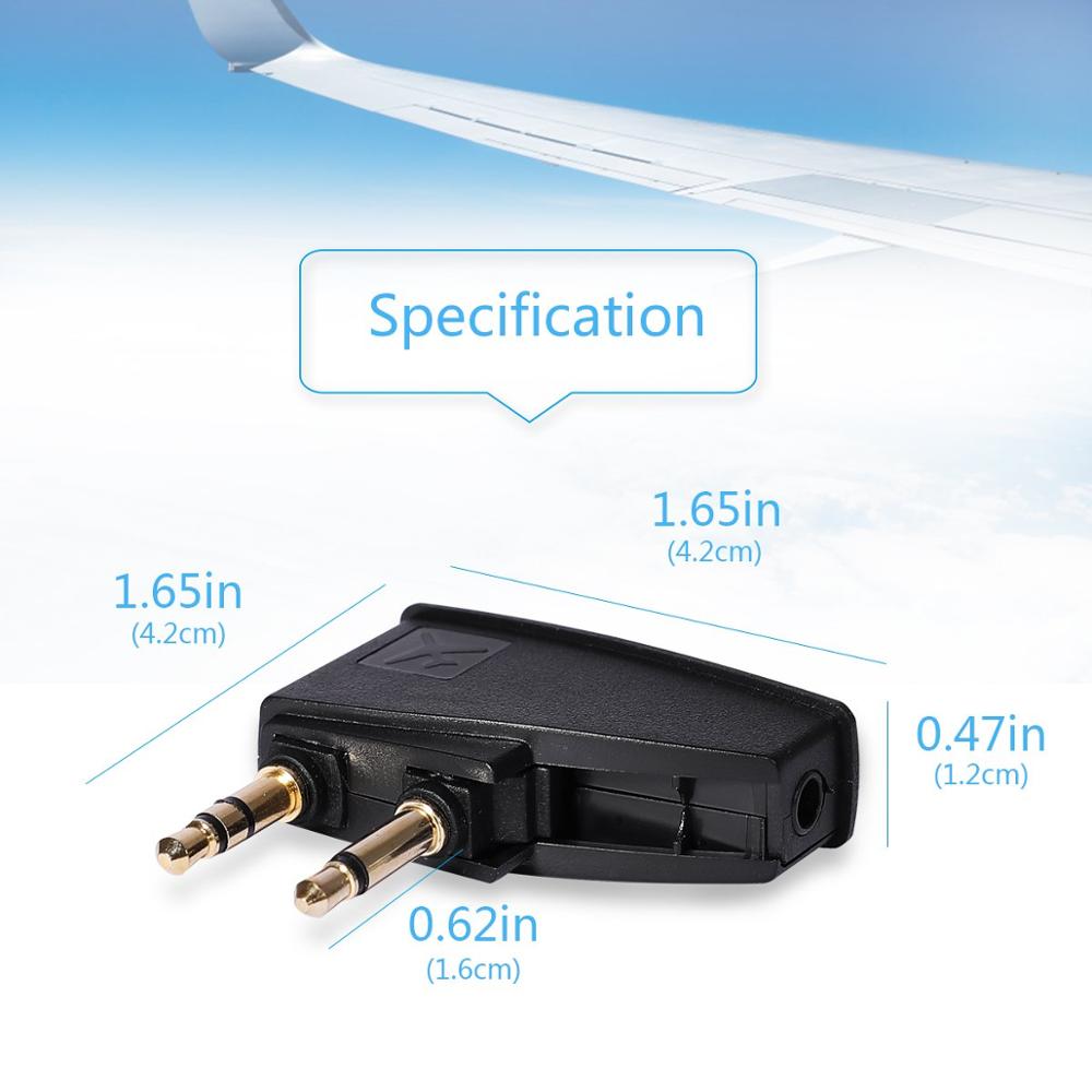 Airplane Airline Flight Headphones Stereo 3.5mm Adapter for Bose 700 QC45 QC2 QC20 QC3 QC15 QC25 QC35 OE2 OE2I AE2 AE2I AE2W