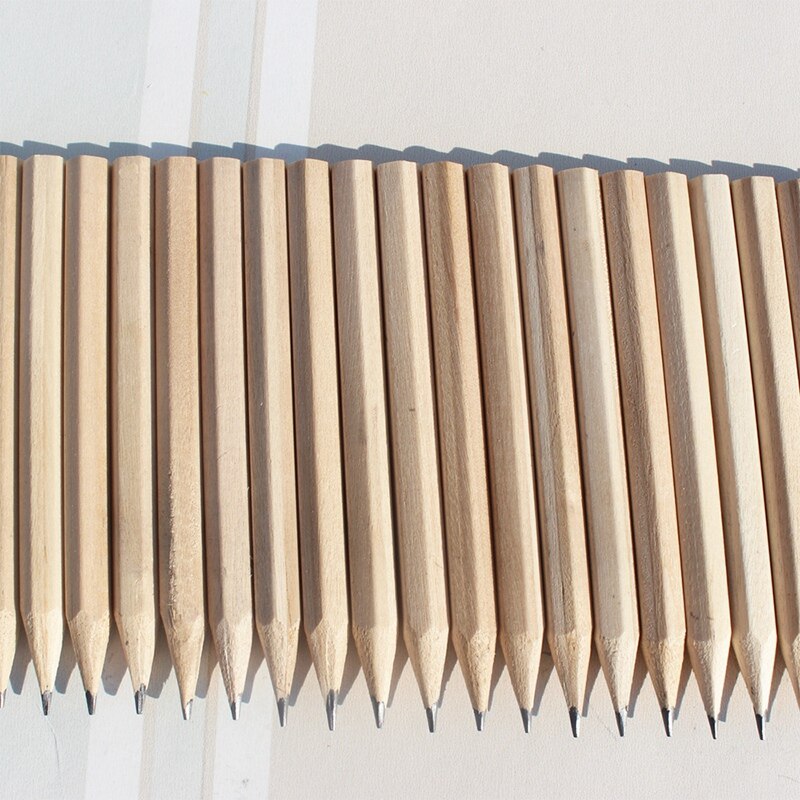 100Pcs 3,5 Zoll Holz Bleistift, Anfänger Schreiben Bleistift, Studenten Skizze Bleistift Schreibwaren, Hexangular