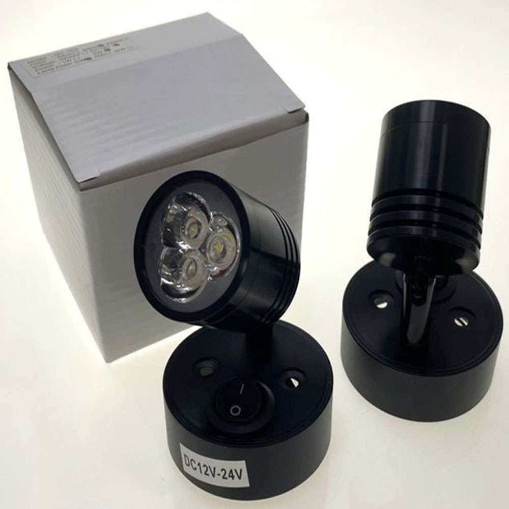3w læselamper til autocamper 24v 12v drejelamper til campingvogn, læselampe til soveværelse, led-spotlight, natlampe