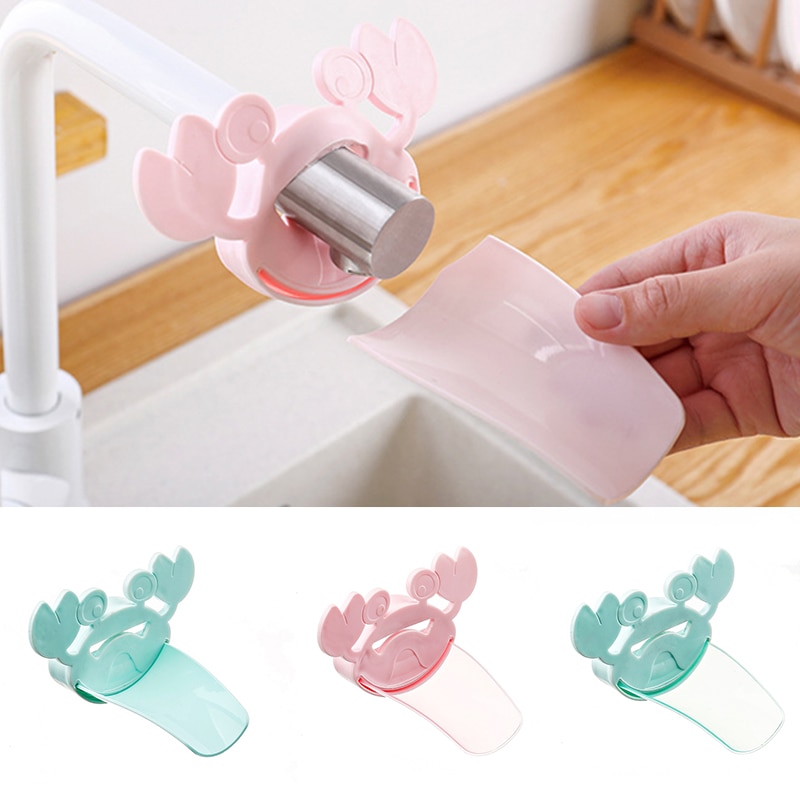 1Pcs Leuke Cartoon Baby Wassen Hand Kraan Extender Multifunctionele Baby Kinderen Kraan Extension Badkamer Accessoires