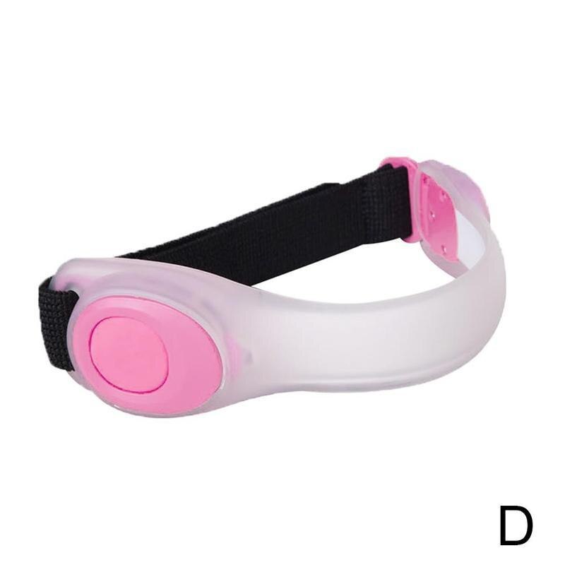Nacht fietsen hardlopen led licht armband 8 kleuren reflecterende veiligheidsband sportband waarschuwingsarm outdoor veiligheidsband reflecterend  b2 n 8: Roze