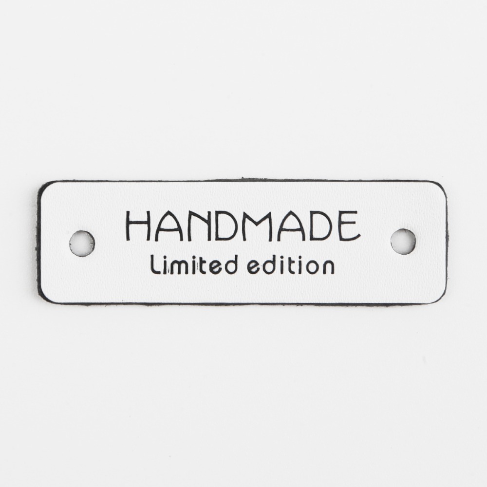 12 unids/lote hecho a mano con cuero de edición limitada etiquetas para hecho a mano bolsa etiquetas de cuero hecho a mano para sombreros zapatos zakka etiqueta