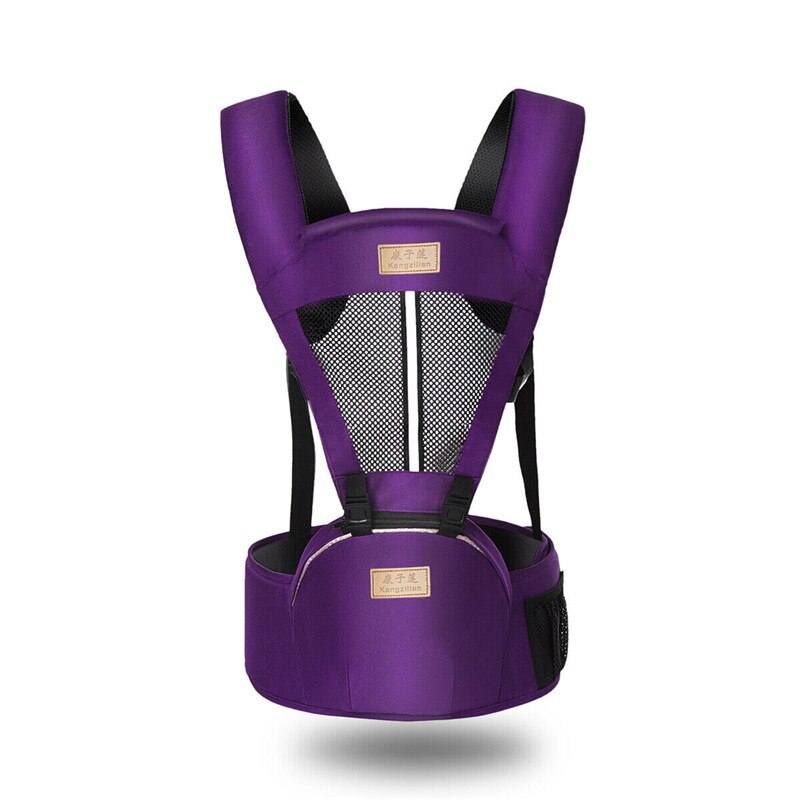 Ergonomic Breathable Baby Carriers Infant Baby Boy Girl Carrier Adjustable Belt Hipseat Backpack Facing Removable Carriers 0-4Y: Purple