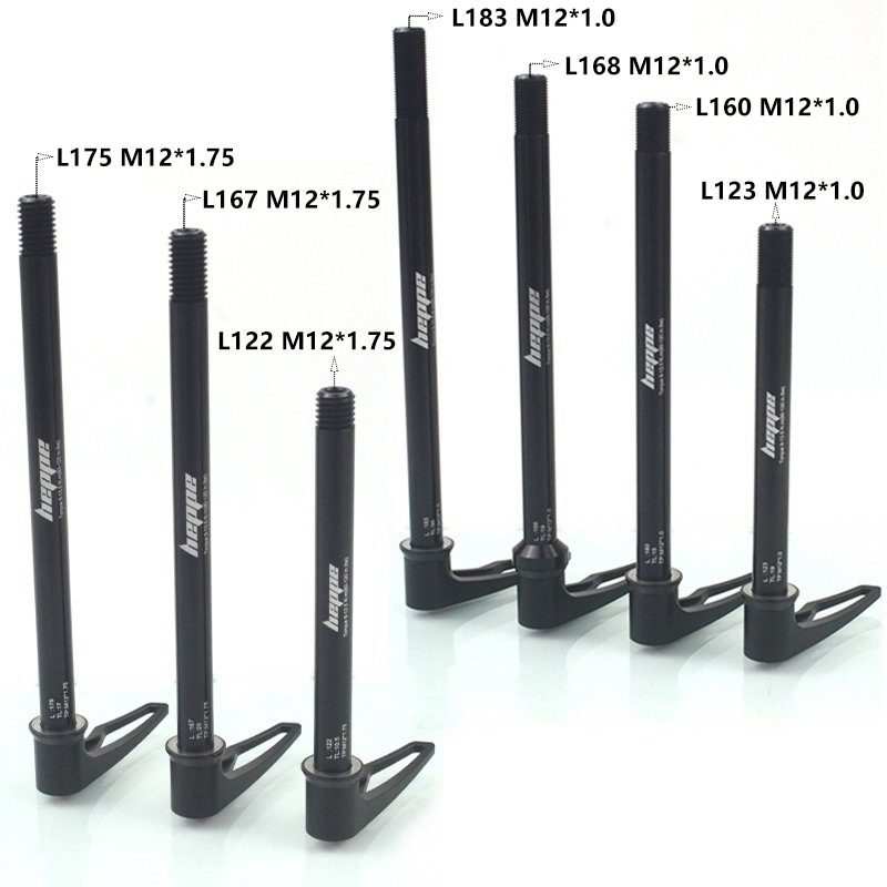 HEPPE – axe de fourche avant et arrière pour vtt, 12x100, 12x110, 12x142, 12x148, dégagement rapide, M12xP1.0/P1.75