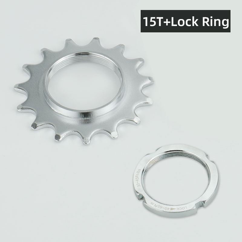 Deemount fast gear cykel friløb tandhjul nav låsning 1 speed fixie cykel gevind låseringe 13t 14t 15t 16t 17t 18t: Rød