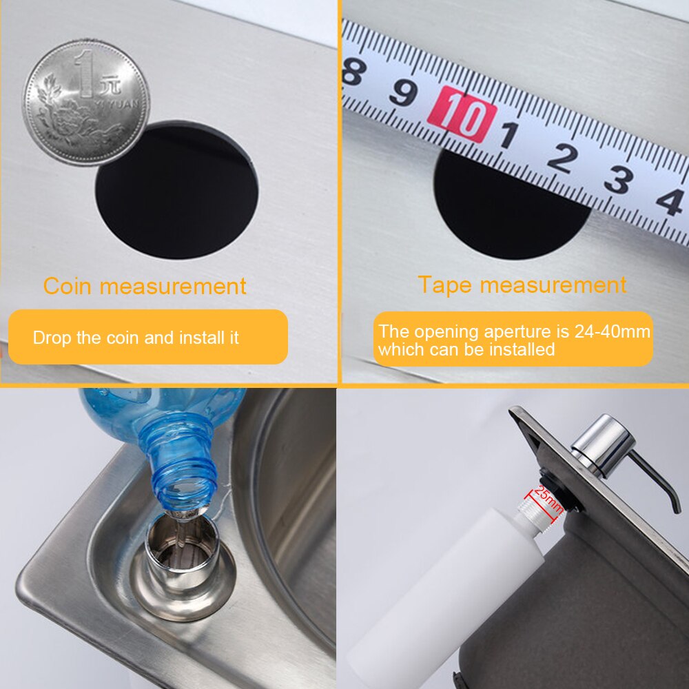 NICEYARD Manually Pressing Liquid Soap Dispenser Built-in Fluid Pump Liquid Soap Organizer for Bathroom and Kitchen Accessories