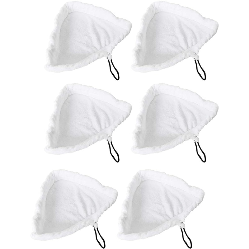 6 stk steam mopp pads erstatning pads tilbehør for steamboy  x5 h2o h20 s302 s001 skg 1500w steam mopp: Default Title