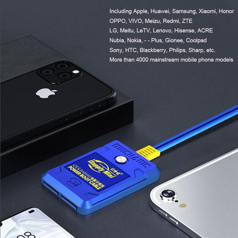 Mechanic iBoot Power Supply Power Control Test Cable for iP 6 7 8 X XS MAX 11 Pro max Android DC Power Control Line