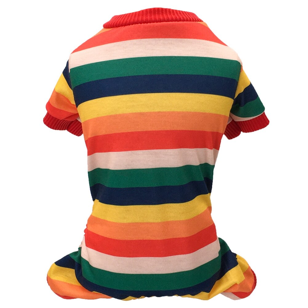 Dog Pajamas Stripe Dog Clothes Soft Jumpsuits Coat For Small Dogs Puppy Dog Cat Chihuahua Clothing Jumpsuits Nightshirt Pants: A / L