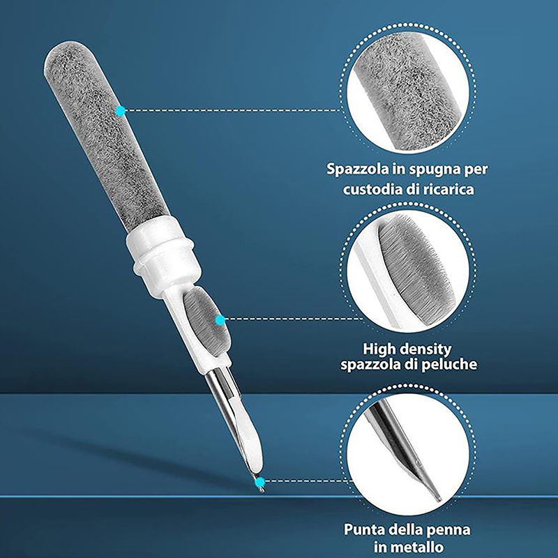 Multifunctionele hoofdtelefoonreinigingspennen Bluetooth-oortelefoonreinigingsgereedschap Telefoon PC Schermtoetsenbord Geïntegreerde reinigingsborstelset