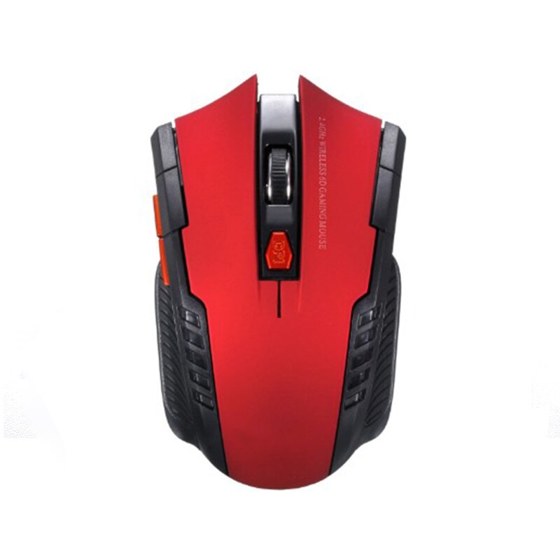 Coolcold 2000 Dpi Gaming Mouse Voor Computer Ergonomische Optische Pc Draadloze Muis Gamer Met 2.4 Ghz Usb-ontvanger Voor Laptop game: Rood