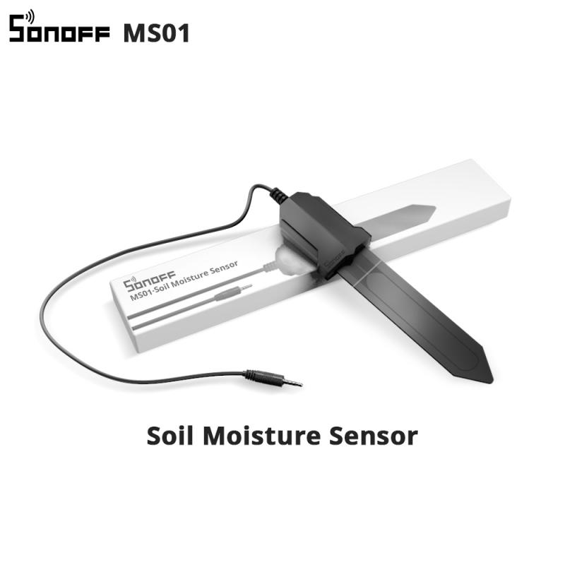 SONOFF MS01 Smart Soil Moisture Sensor IP55 Soil Hygrometer Detection Humidity Works with SONOFF TH10/ TH16 Via Google Assistant: SONOFF MS01