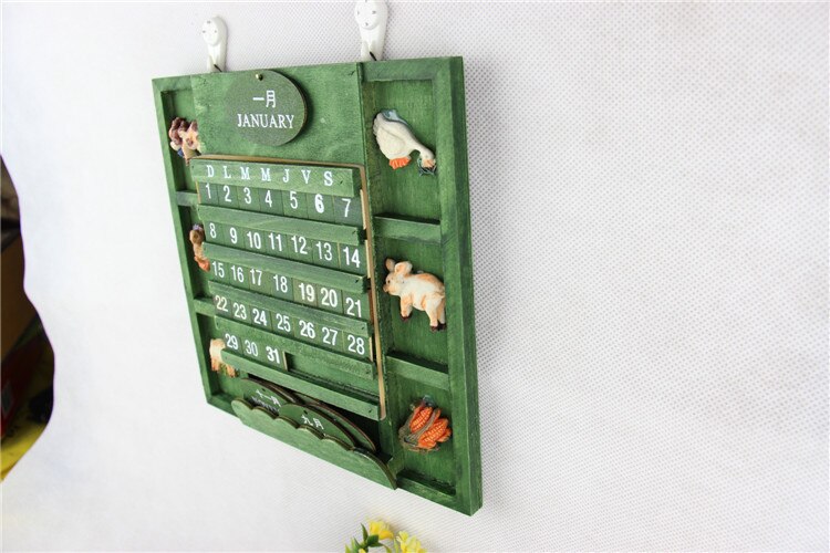 Tegneserie træ landskabskalender desktop kalender vedhæng jul år/ fødselsdag