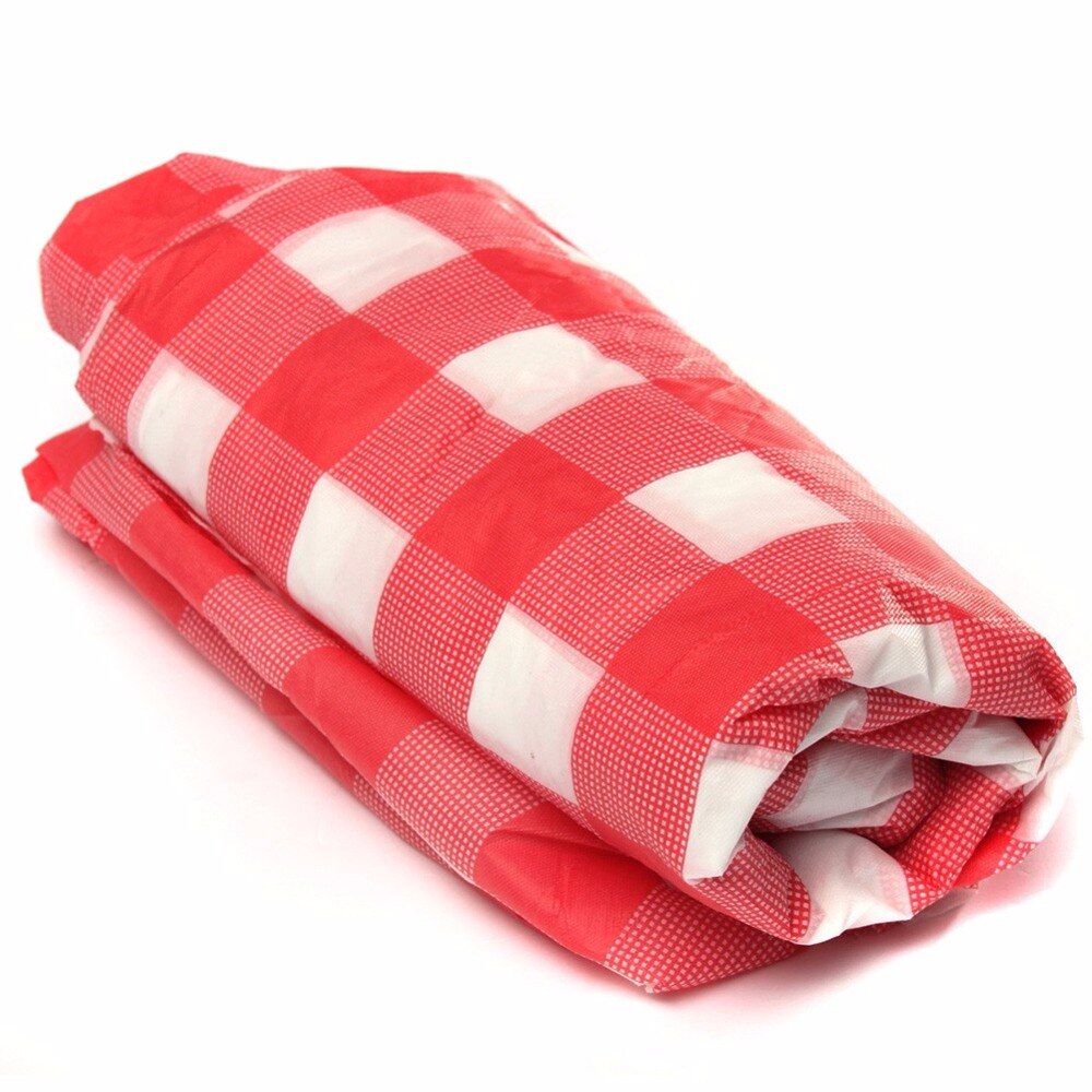 Red Plaid Disposable Plastic Table Covers Outdoor Picnic Party Table cloths Dinnerware Birthday Party Supplies