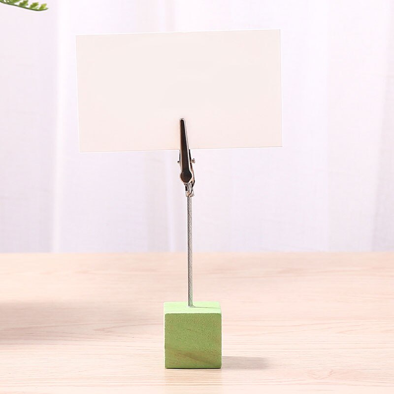 color log square message folder wrought iron memo folder memo folder desktop ornament postcard holder: green