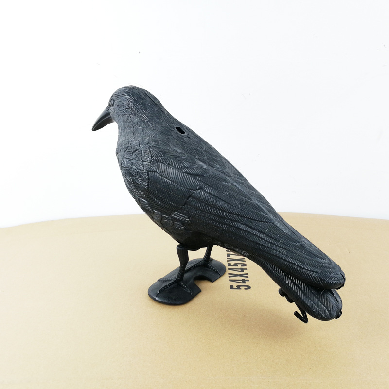 PDDHKK plastique oiseau leurre réaliste détaillé Hawk leurre faux corbeau jardin décoration de vie oiseau jardin ornement cultures protéger: D3016