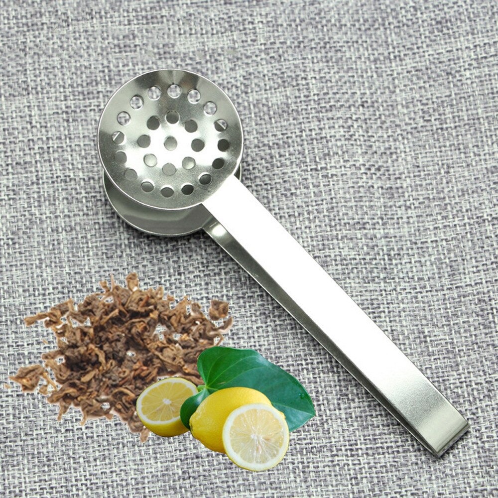 Roestvrij Theezakje Tang Thee Knijper Houder Kruid Grip Theelepel Squeeze Creatieve Zeef Metal Home Keuken Nuttig