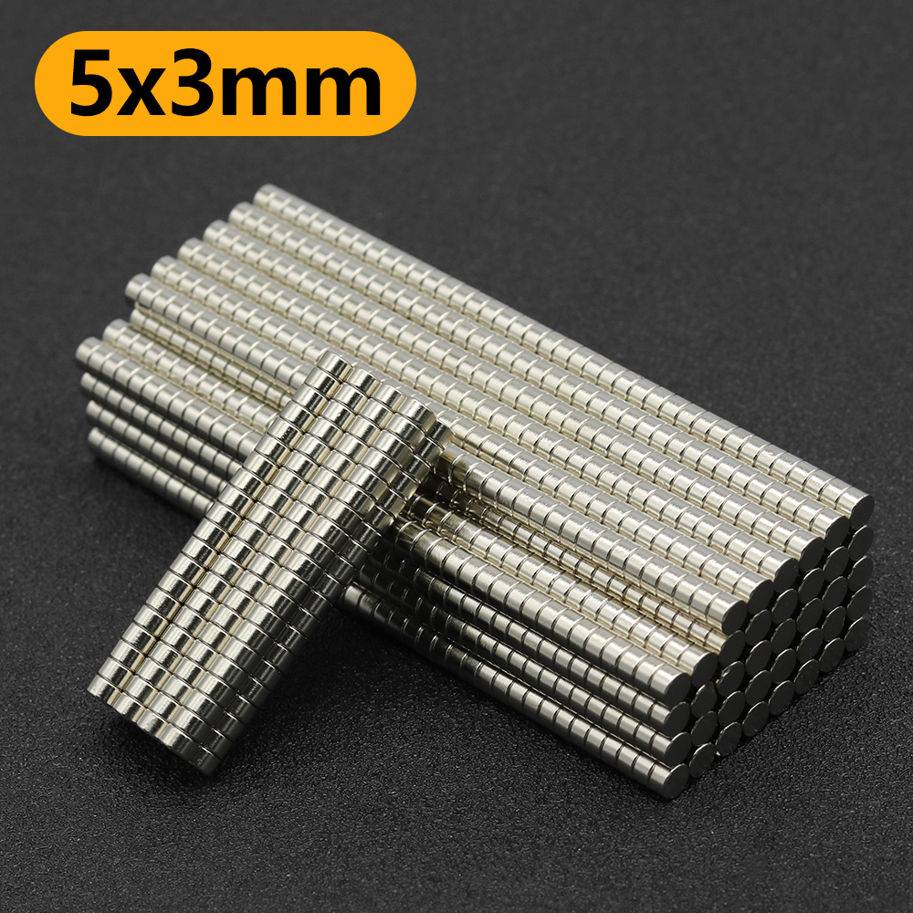 5 ~ 1000 stuks 5x3mm supersterke ronde magneten krachtige magneten voor koelkast, doe-het-zelf, gebouw, wetenschappelijk, ambachtelijk en kantoormagneten