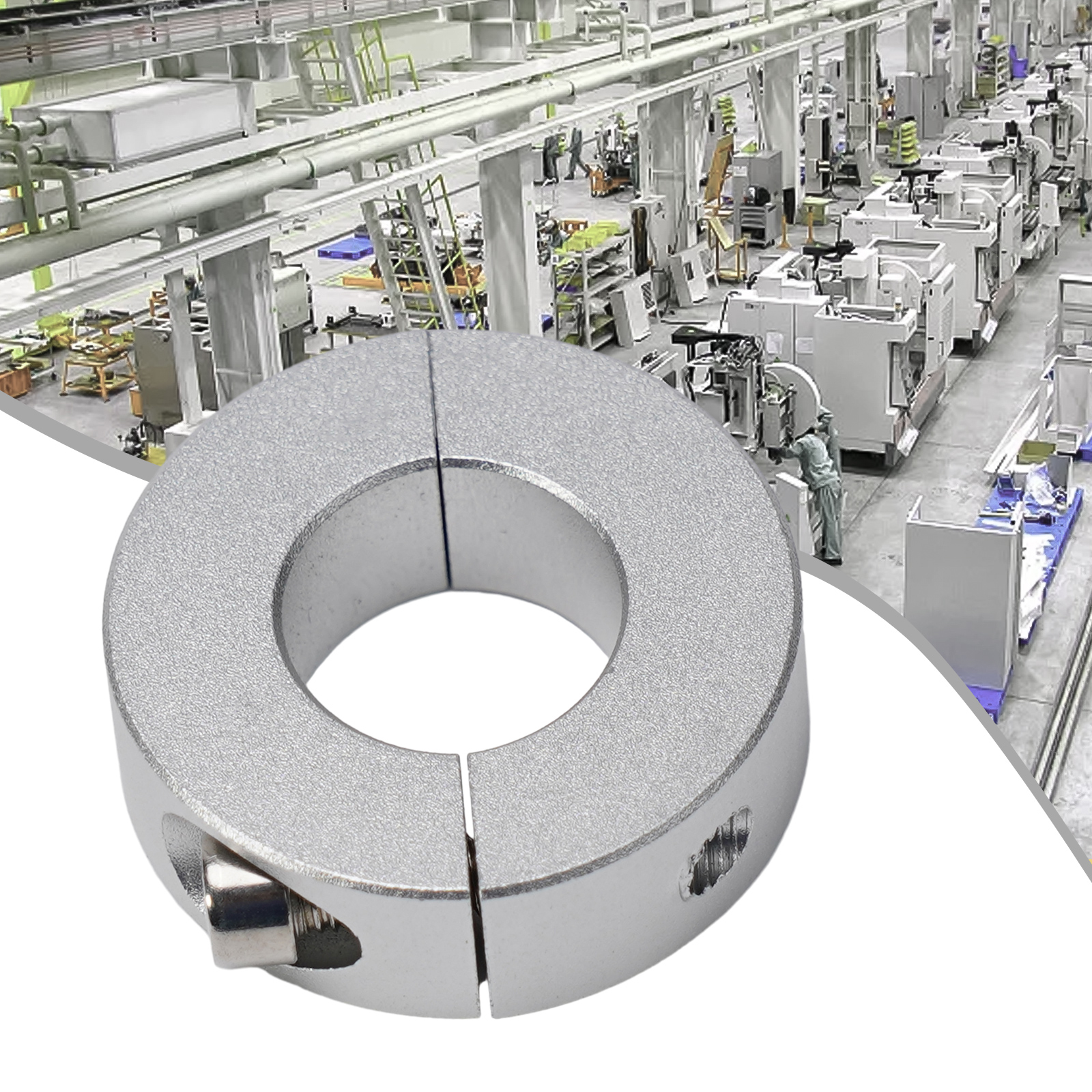 Klemmekrave dobbelt delt 13-30mm indvendig diameter akselkrave klemmetype aluminiumslegering faste ringe klemmekrave