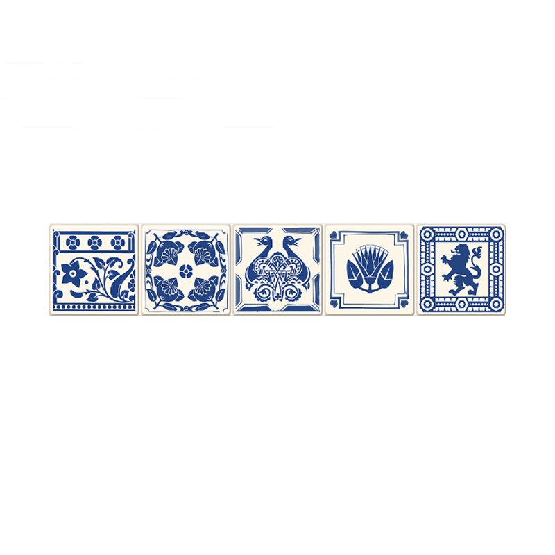 Retro fliser væg klistermærker til badeværelse køkken fliser klistermærker indretning klæbende vandtæt pvc væg klistermærker køkken talje linje: Mlg 002c / 1 stk 100 cm x 20cm