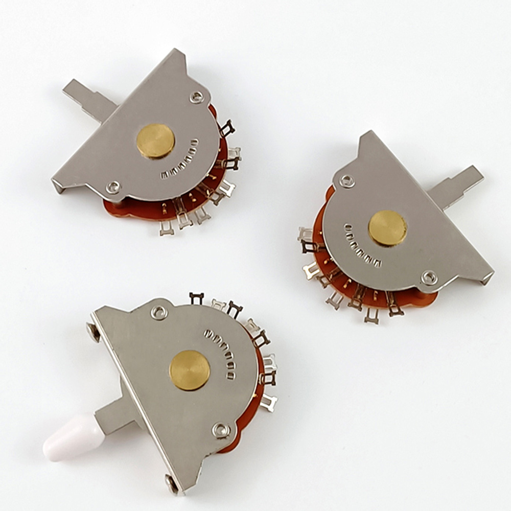 3- vejs 4- vejs 5- vejs elektrisk guitar-switch metal plastik 1 stk. tip-switch med skruer elektrisk guitartilbehør
