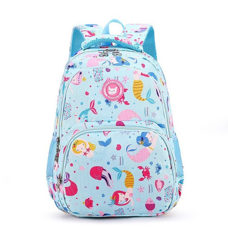 Cartoon Eenhoorn Printing Kinderen School Rugzak Voor Meisjes Orthopedie Schooltassen Voor Meisjes Geschikt Voor Rangen Sac Mochila: Blauw