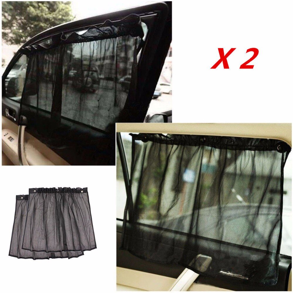 Glccc auto zonnescherm mesh doek vizier zonneschermhoes schildbeschermer zwart auto zonnescherm gordijn verstelbaar opvouwbaar auto accessoires