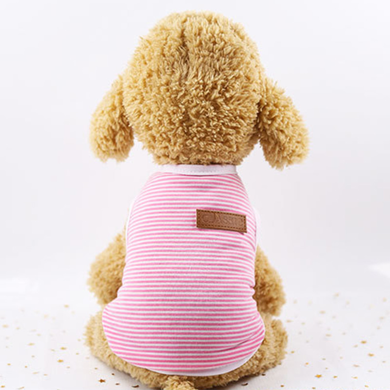 Gilet à rayures pour chat, chemise classique, vêtements pour animaux de compagnie, Ropa Para Gato Katten Kleding Kedi Giyim, vêtements pour animaux de compagnie: S / Rose