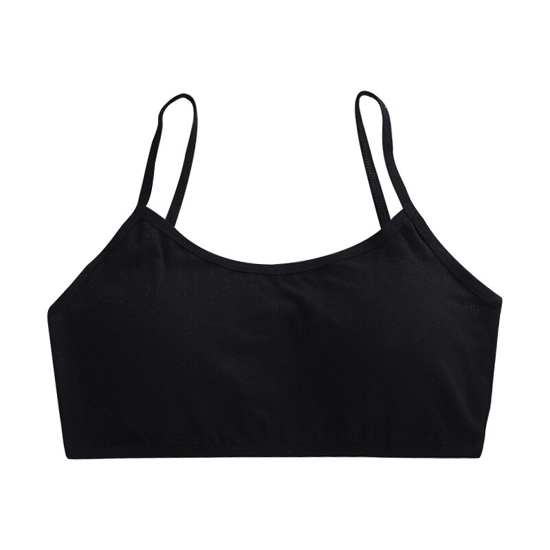 [B209] reggiseno per ragazze 12 anni spalline reggiseno intimo cotone bambini Adolescente formazione traspirante bambino Adolescente: Black