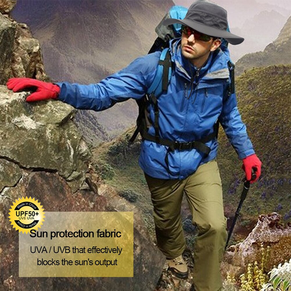 Outdoor Sun Protection Bucket hats for women Men Summer Big Wide Brim Hiking Fishing Travel Fisherman Basin Sun Caps gorras