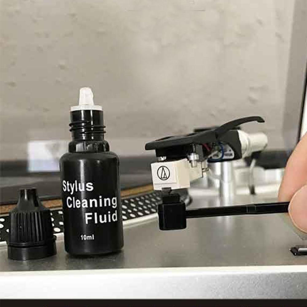Vinyl Record Needle Solution Cleaner Carbon Fiber Cleaning Brush Anti-static Dust-proof Cleaning Fluid Record Player Clean Kit