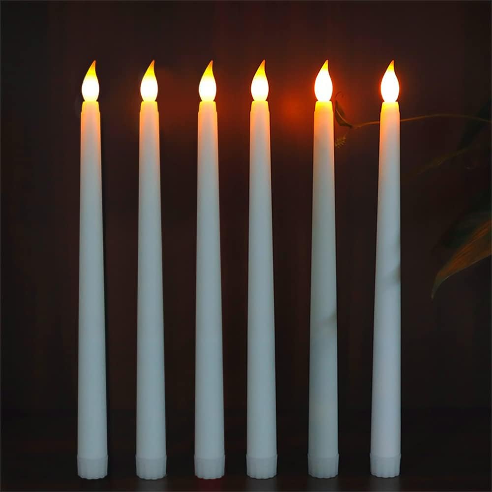 Velas sin llama con pilas, velas grandes, lámparas LED de luz cálida para decoración del hogar, Navidad, de Halloween: Color blanco cálido / Gris oscuro