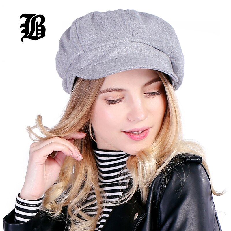 [flb]cappello basco da donna in lana super calda per donna berretto da donna berretto casuale a cupola cappello nudo boina