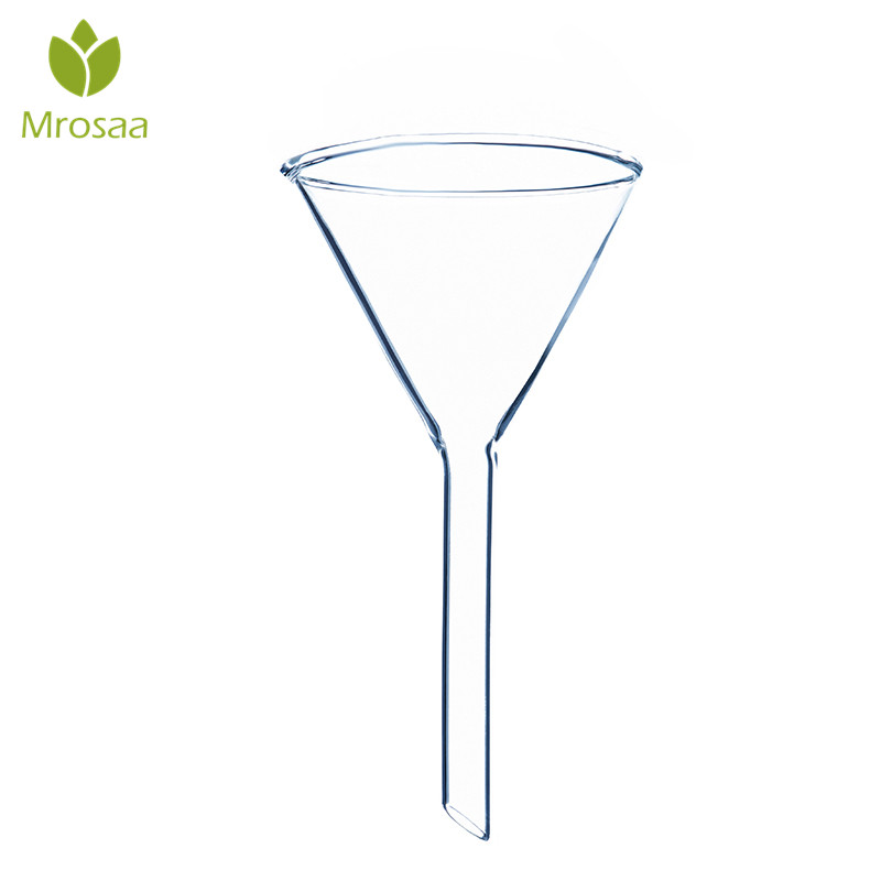 Mrosaa 1pc 60mm gennemsigtigt glas trekant tragt lab glasvarer laboratorie kemi undervisningspapir