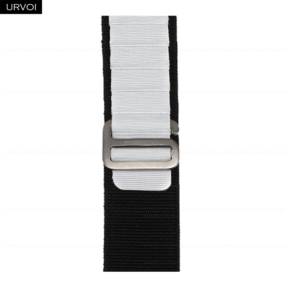 URVOI Band für Apfel Uhr Ultra 2 1 Armbinde Serie 10 9 8 7 6 SE alpin Schleife schwarz G-Haken-Verschluss gewebtes Polyester für iWatch 49 mm: Lila Grün
