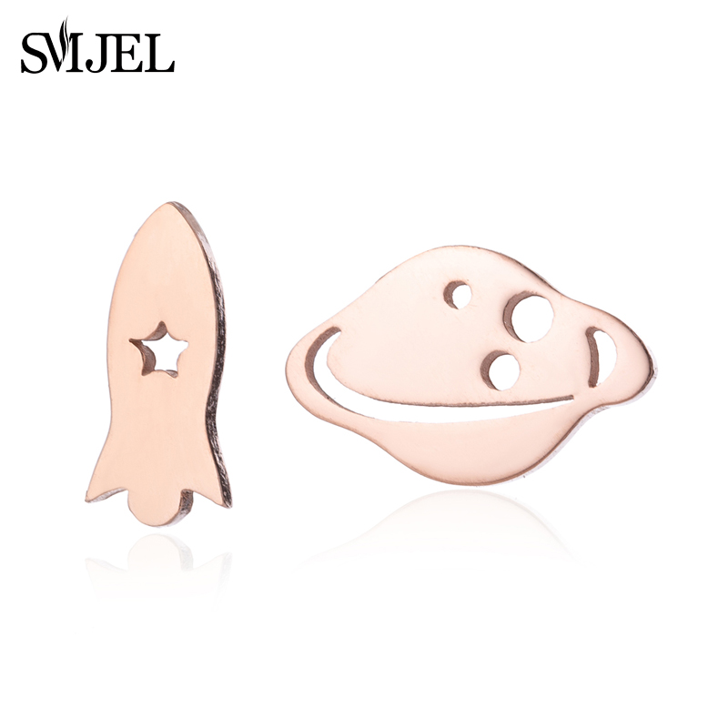 SMJEL-pendientes pequeños negros para bicicleta para hombre y mujer, joyería para Piercing en la oreja de acero inoxidable, aretes deportivos para Fitness,: Chapado en cobre envejecido