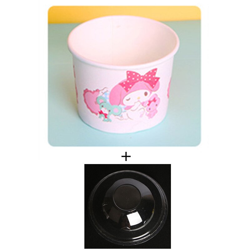 50pcs Net red ice cream paper cup disposable ice cream paper bowl yogurt cup birthday party favors cake dessert cups with lids: cup with lid3 / 8.5x5x7cm 50pcs