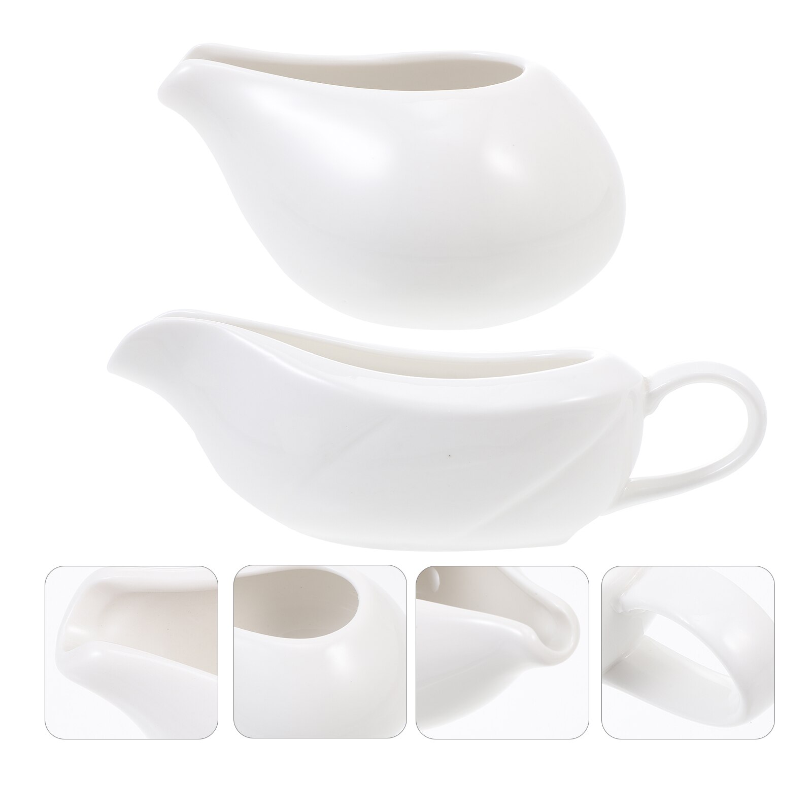 2pcs Ceramic Jugs Sauce Jugs Sauce Storage Containers Kitchen Gadget