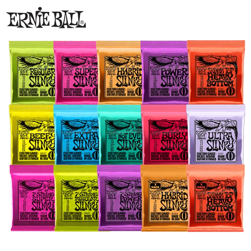 Ernie Ball struny do gitary elektrycznej graj w prawdziwe Heavy Metal Rock 2220 2221 2222 2223 2003 2004 2006 Super Slinky gitara akcesoria
