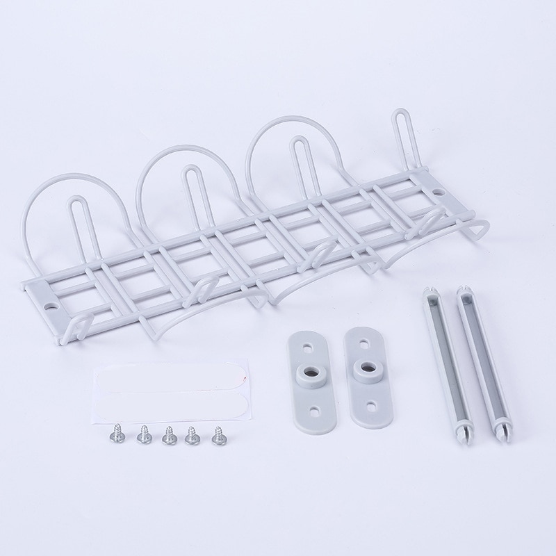 1PC Power Wire Finishing Frame Under Desk Cable Management Tray Home Multipurpose Free Punch Adapter Hanging Organizer Rack