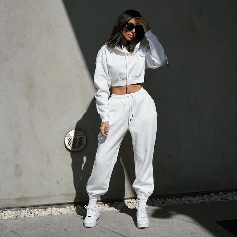 Winter Mode Outfits Voor Vrouwen Trainingspak Hoodies Sweatshirt En Joggingbroek Casual Sport 2 Delige Set Trainingspakken