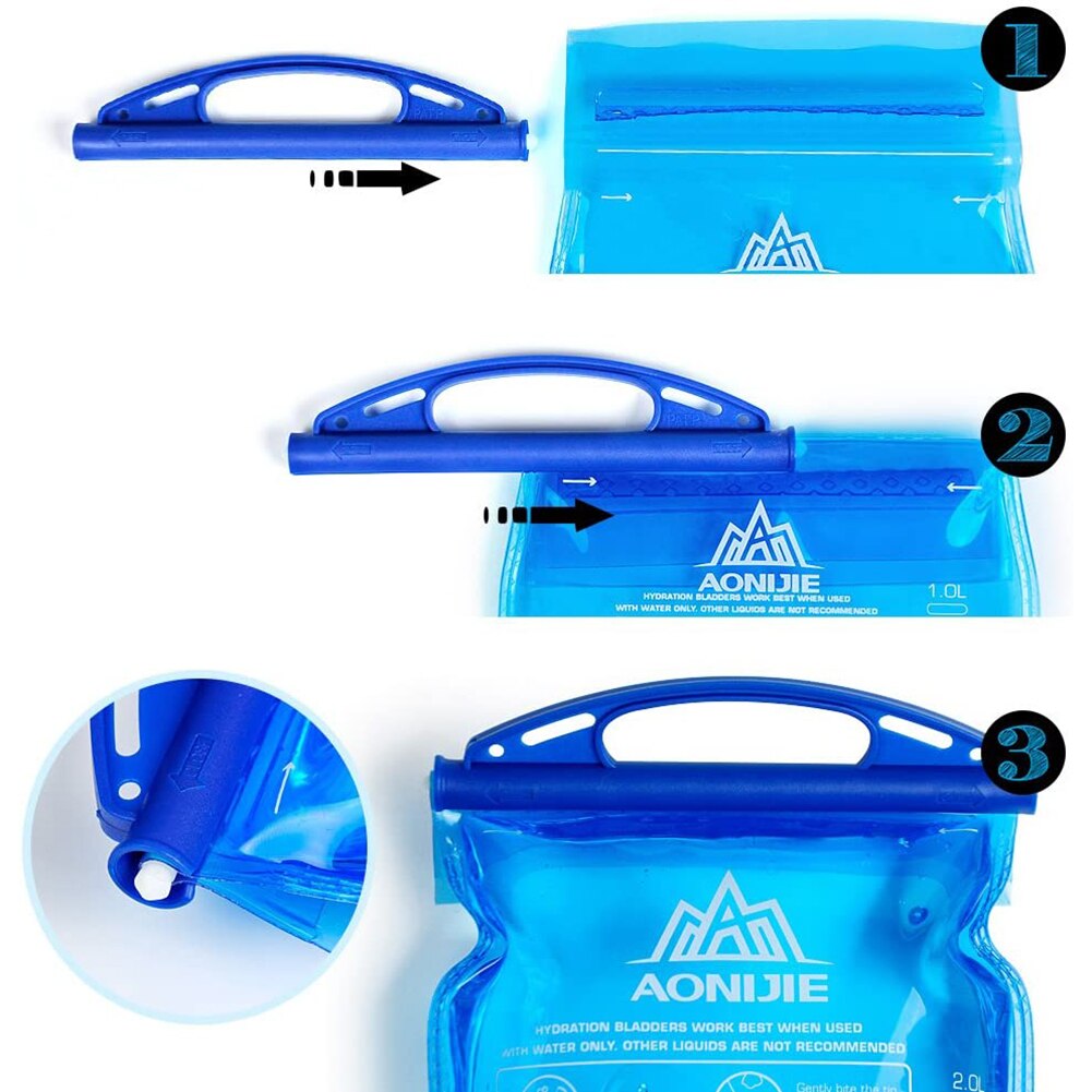 Hydration Bladder, 1.5-/2-/3-Litre Leak-proof Water Storage Bag Water Reservior for Hiking Cycling Camping