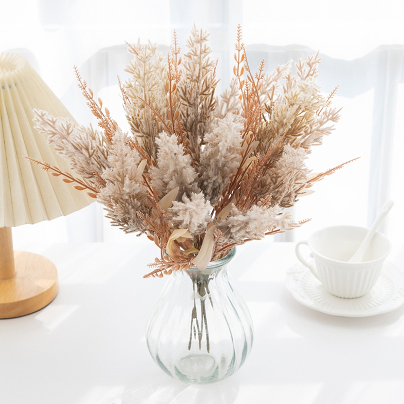 Artificial Plants Reeds Festival Wedding Garden Decorations DIY Flower Bouquets Flower Garland Yard Dining Table Decoration