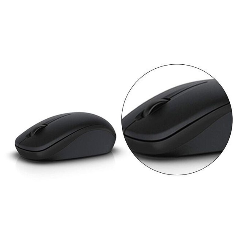 USB Optical Wireless Computer Mouse 2.4G Receiver Super Slim Mouse For PC Laptop WM126 Wireless Mouse For DELL Mouse: Black