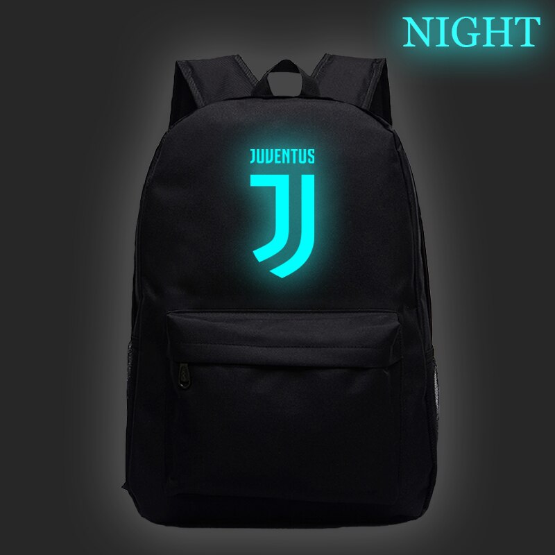 Mochila con brillo nocturno para niños y niñas, morral escolar luminoso Ronaldo CR7, a la , mochila para portátil para adolescentes: 4