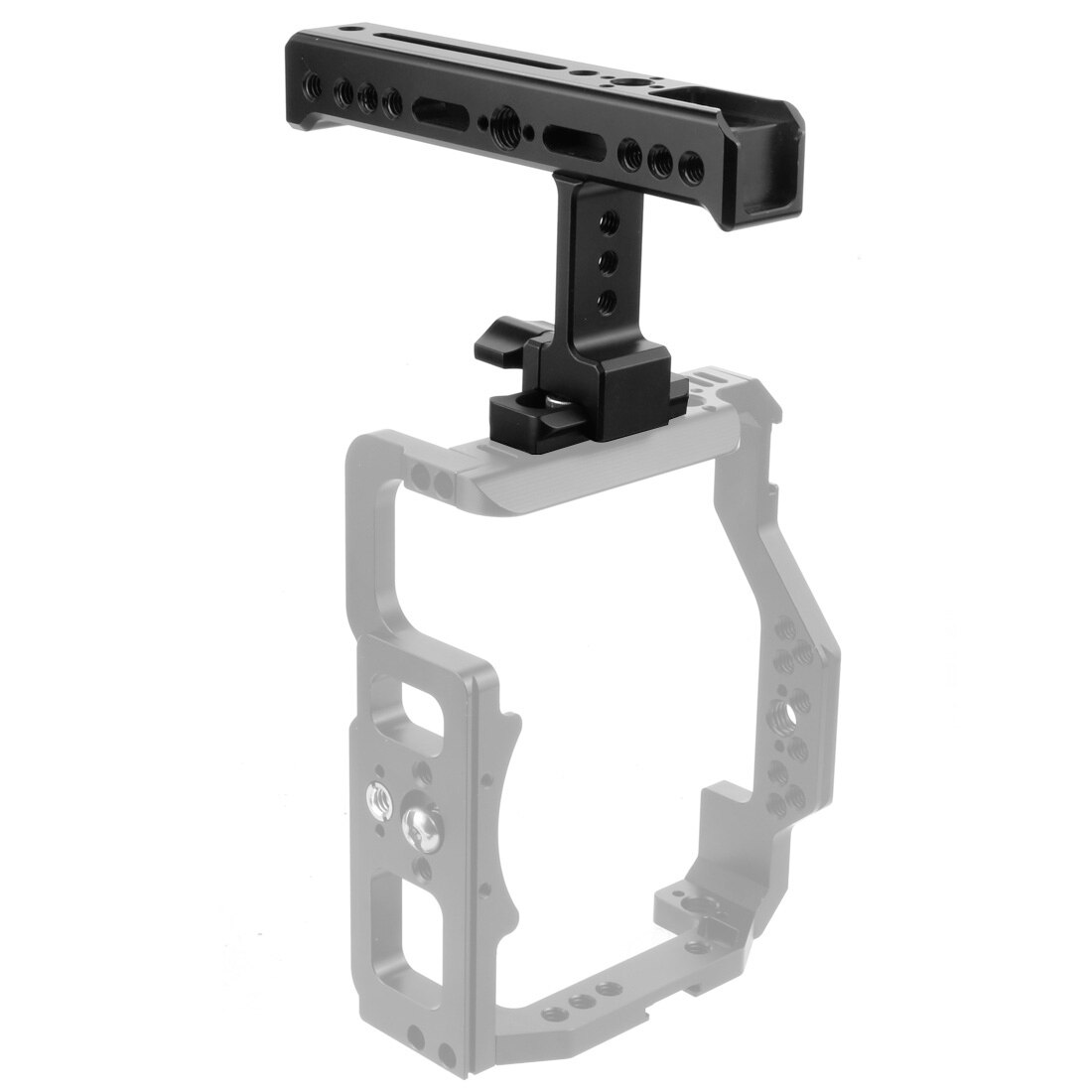 BGNing maniglia per fotocamera NATO Rail formaggio impugnatura superiore con supporto per scarpe fredde per Monitor universale per gabbia per fotocamera SLR foto video