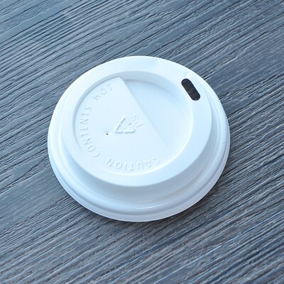 100 Stk/pak 6Oz/180Ml Kraftpapier Cup Wegwerp Papier Kopje Koffie Thee Cup Party Bruiloft Benodigdheden: White Lid
